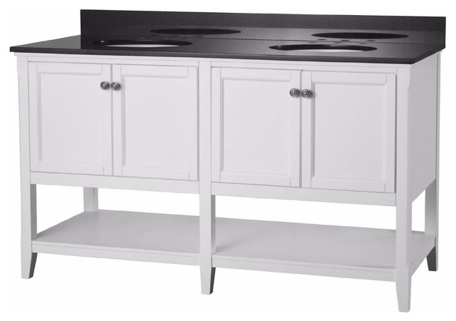 Vanity Base Bathroom foremost auguste 60" bathroom vanity base white - traditional Vanity Base Bathroom foremost auguste 60" bathroom vanity base white - traditional