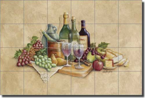 Broughton Wine G Ceramic Tile Mural Backsplash Contemporary Broughton Wine G Ceramic Tile Mural Backsplash