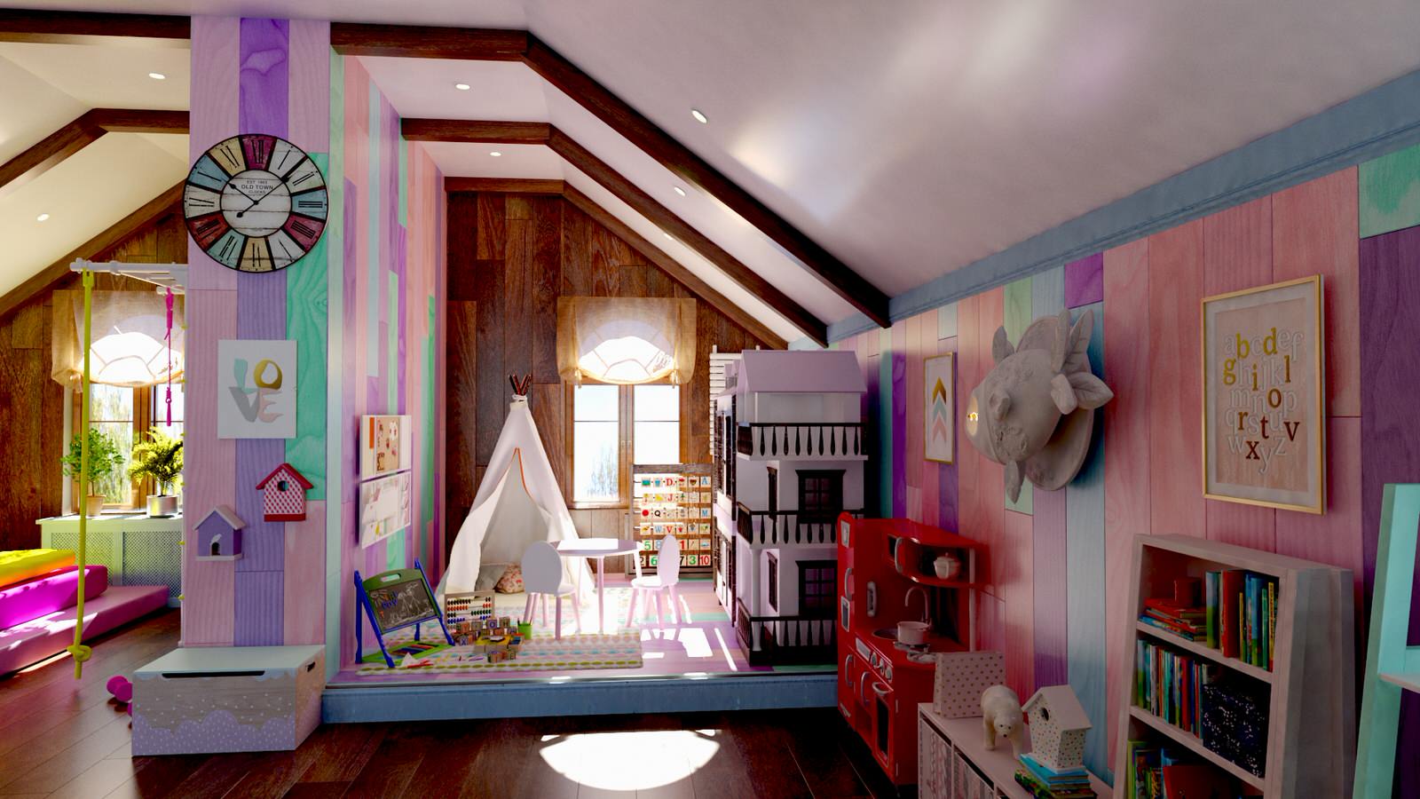 Дизайн проект мансарды