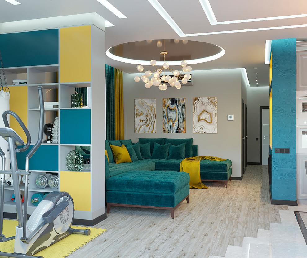 Яркая сочность. Трехкомнатная квартира на Озерной