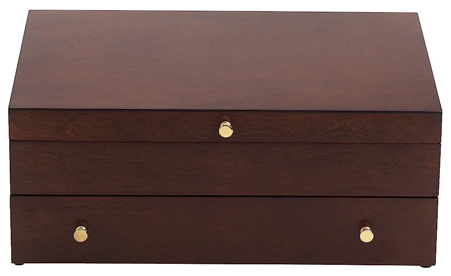 Lenox Mahogany Flatware Chest Traditional Flatware Storage by