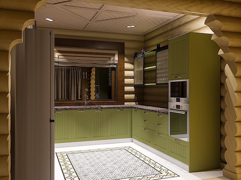 Дом из оцилиндрованного бревна 180м.кв.