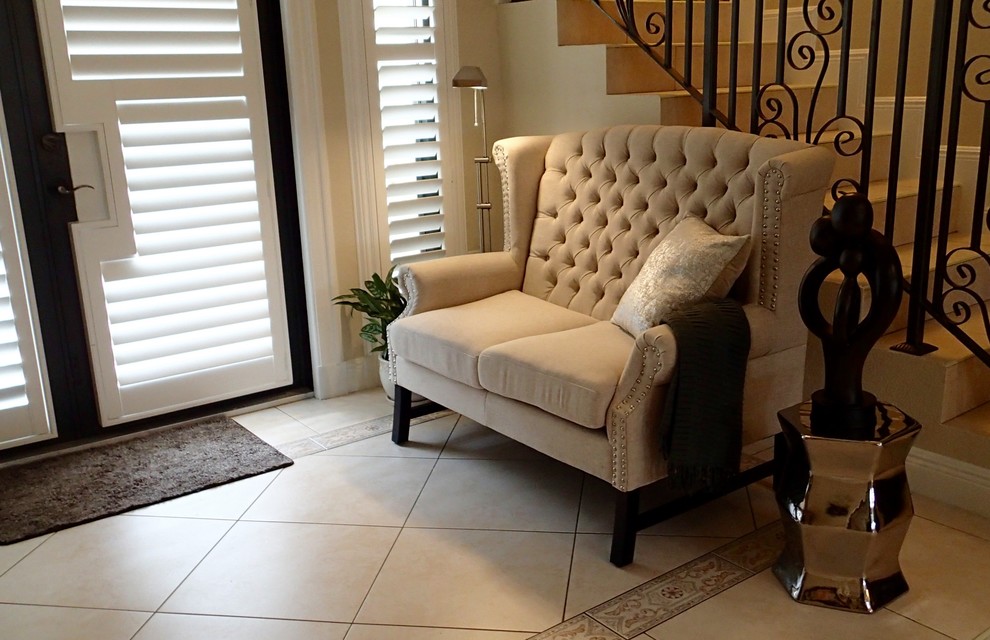 Inspiration for a transitional entryway remodel in Miami