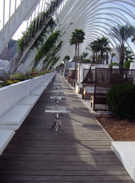 L'Umbracle Terraza moderno-portico
