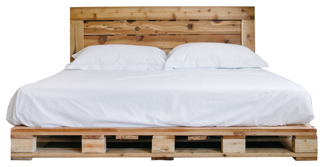 Pallet Bed Platform Frame And Headboard, Wood Platform Bed Frame With Headboard King