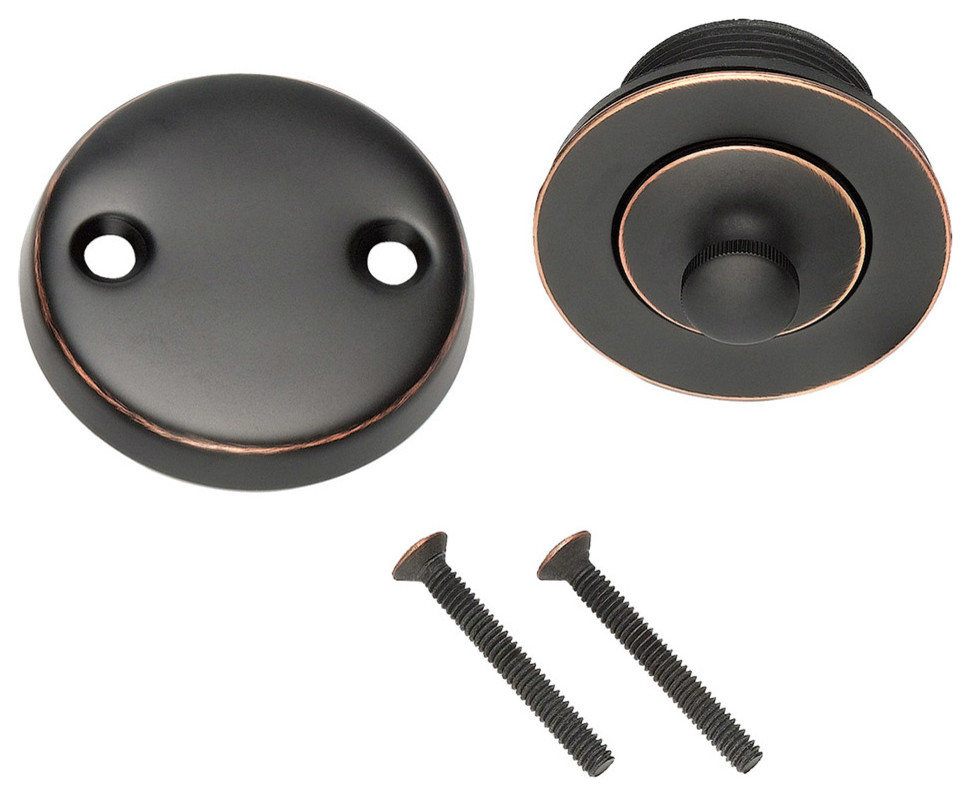 Lift and Turn Bath Drain Kit Polished Chrome Transitional Tub And