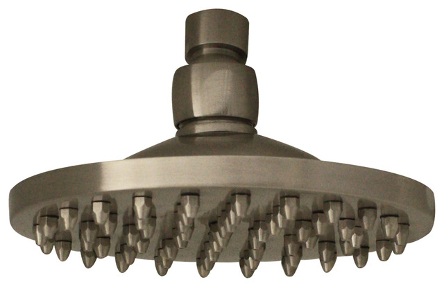 Showerhaus Round Showerhead with 8 Spray Jets - Solid Brass Construction with Adjustable Ball Joint