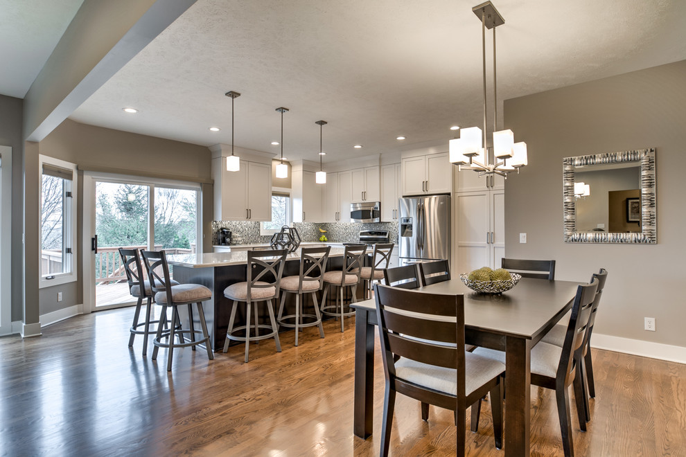 Open Concept Kitchen Living Room Dining Room In West Omaha Contemporary Kitchen Omaha By T Hurt Construction