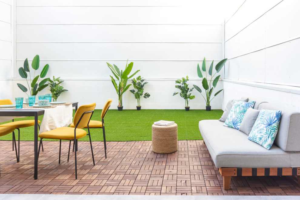 Modelo de terraza in patio With privacidad