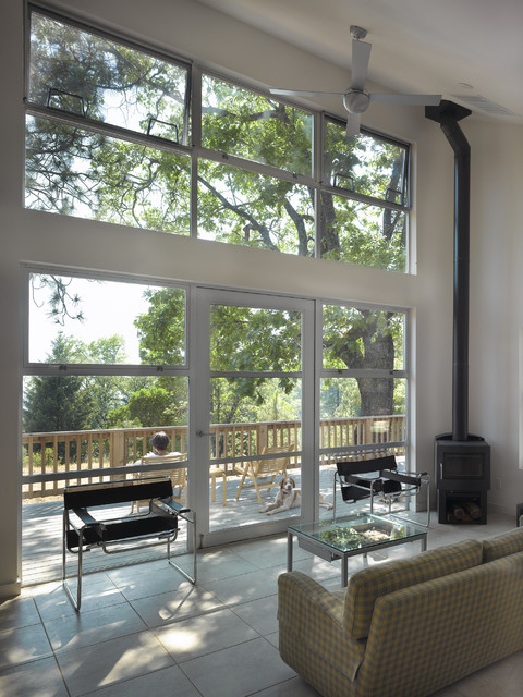 Modern Cabin Interior retro-dagligstue