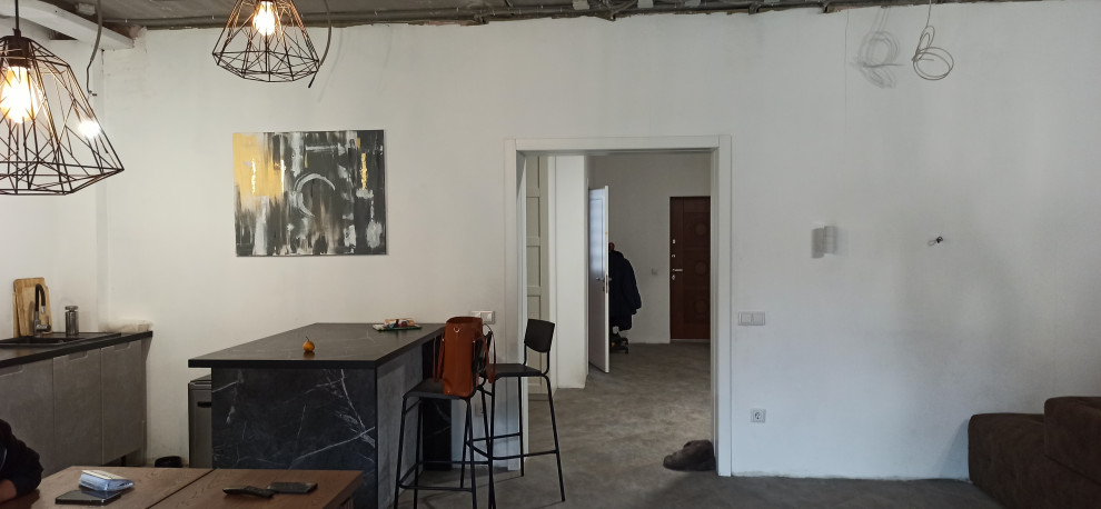 Преображение пространства кухни-гостиной в стиле Лофт