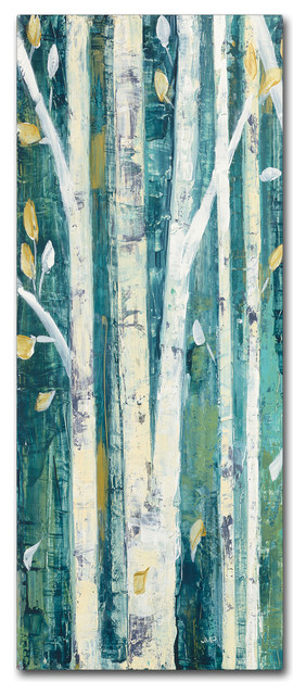Julia Purinton 'Birches in Spring Panel I' Canvas Art, 20" x 47"