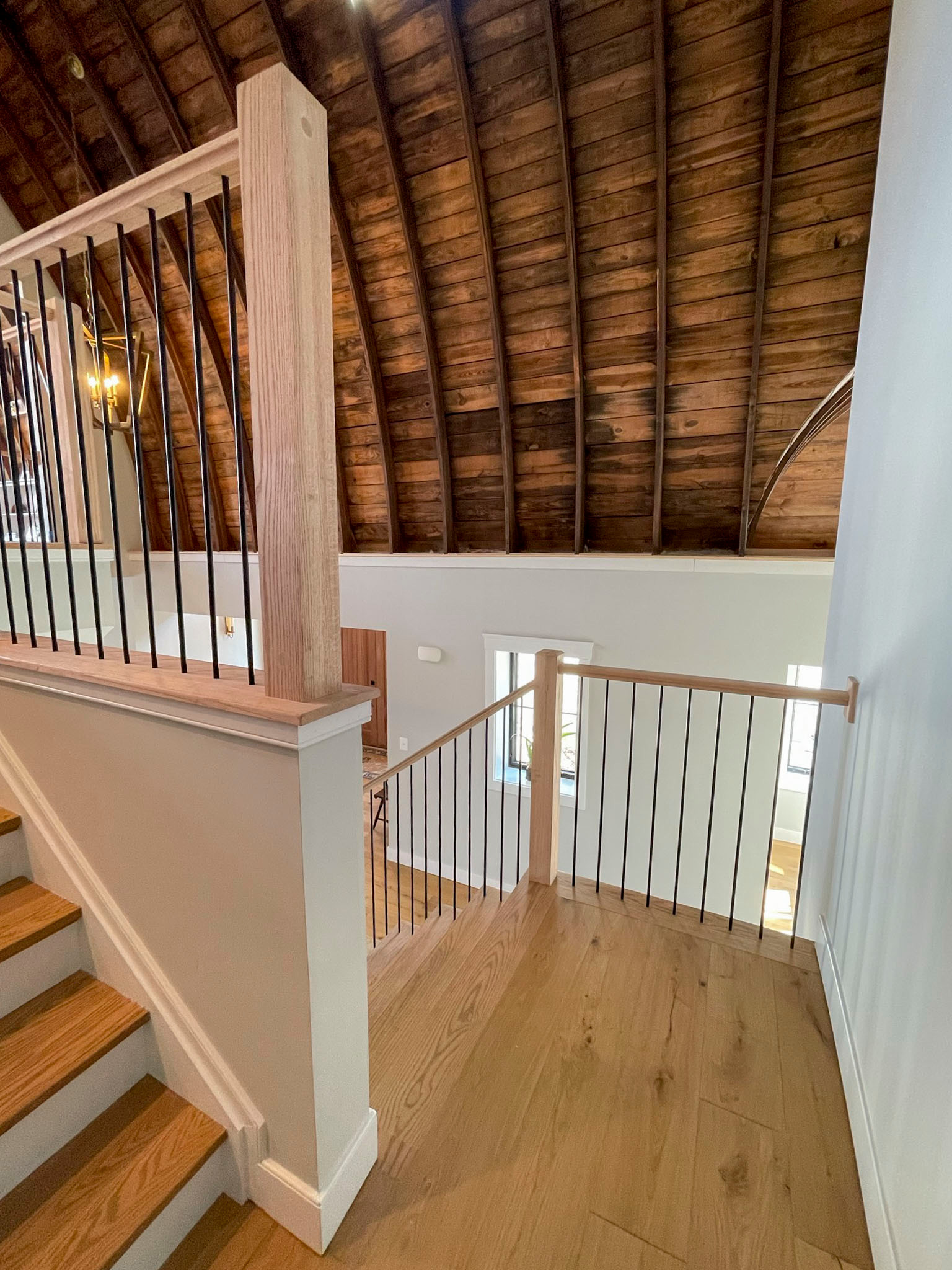 102_Straight-Freestanding Stairs/Landing in Barn Style Home, Leesburg VA 20175