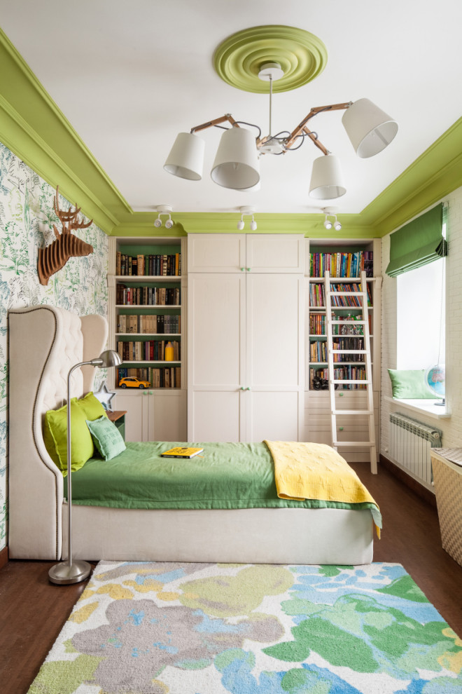 This is an example of a transitional kids' room in Other.