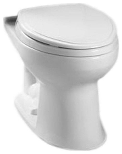 Toto Drake Elongated Toilet Bowl for 10 Inch Roughin, Cotton White