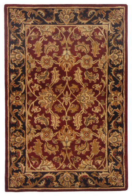 Safavieh Heritage Collection HG628 Rug, Red/Black, 2'3" X 4'