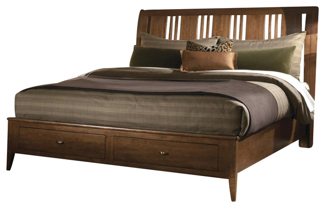 Kincaid Cherry Park Solid Wood Queen Sleigh Storage Bed Kincaid Cherry Park Solid Wood Queen Sleigh Storage Bed