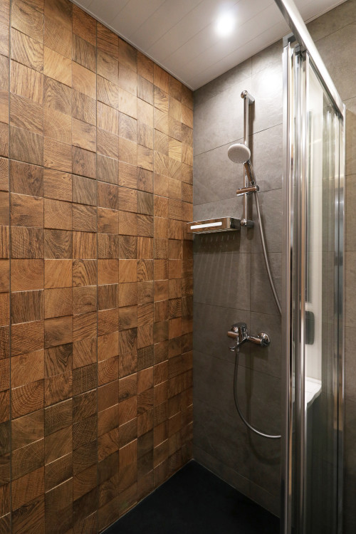Square Wood-Look Porcelain Tile in Contemporary Design