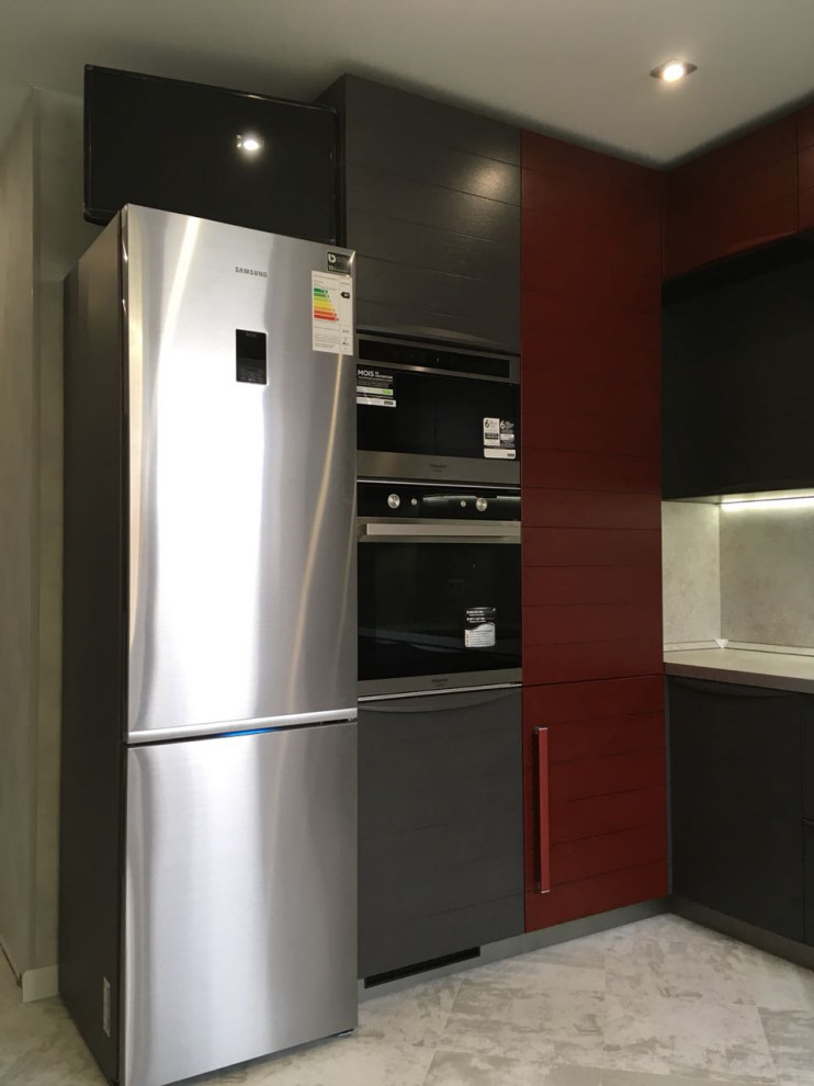 Угловая кухня в современном стиле