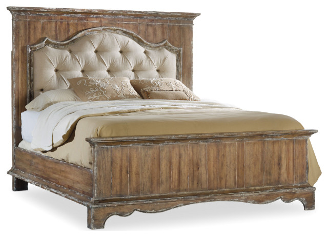 Chatelet Queen Upholstered Mantle Panel Bed
