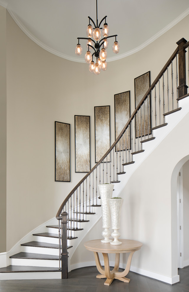 This is an example of a transitional staircase in Austin.