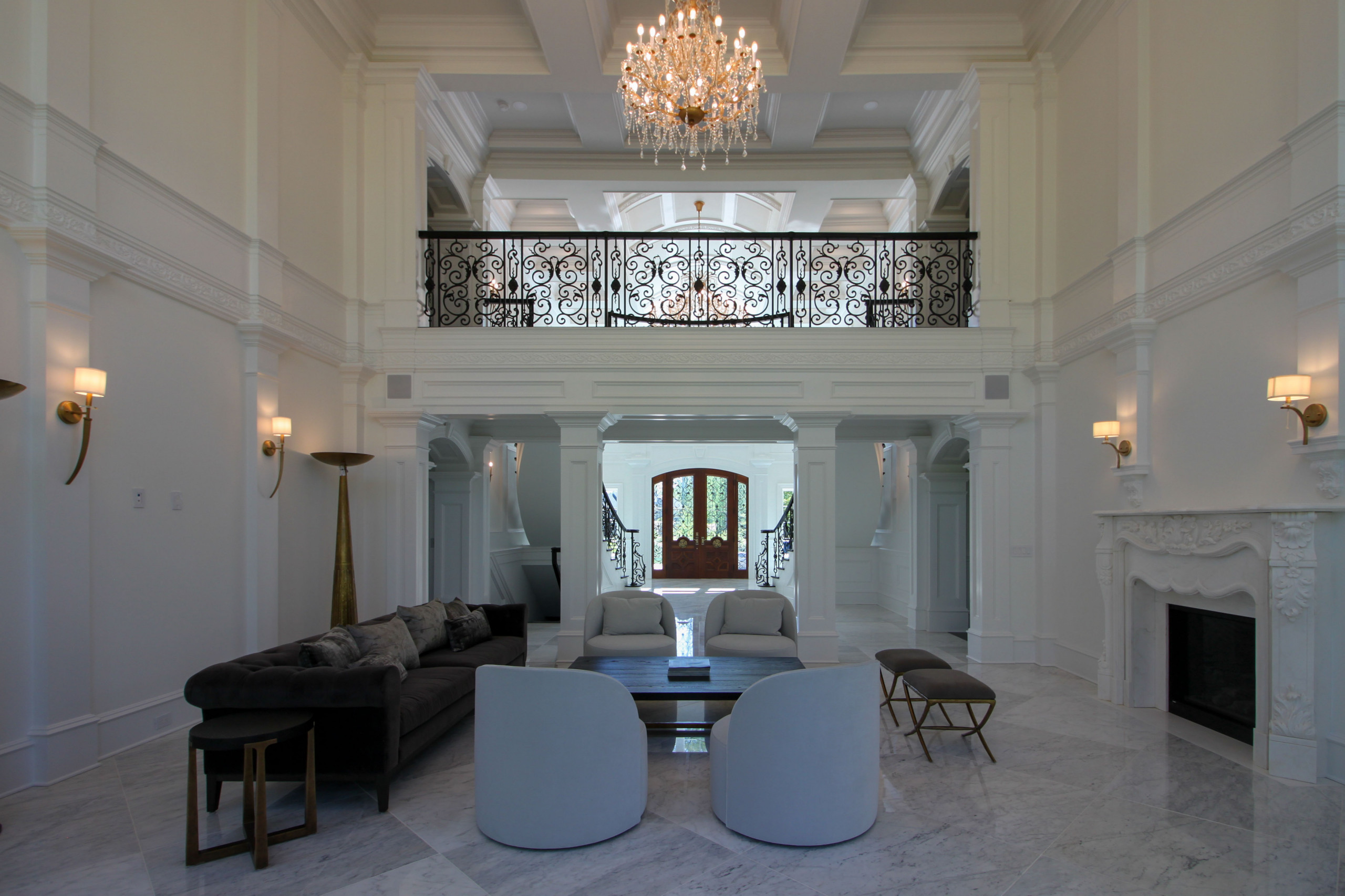 92_Grand Double Staircase in Exquisite Custom Home, Great Falls VA 22066