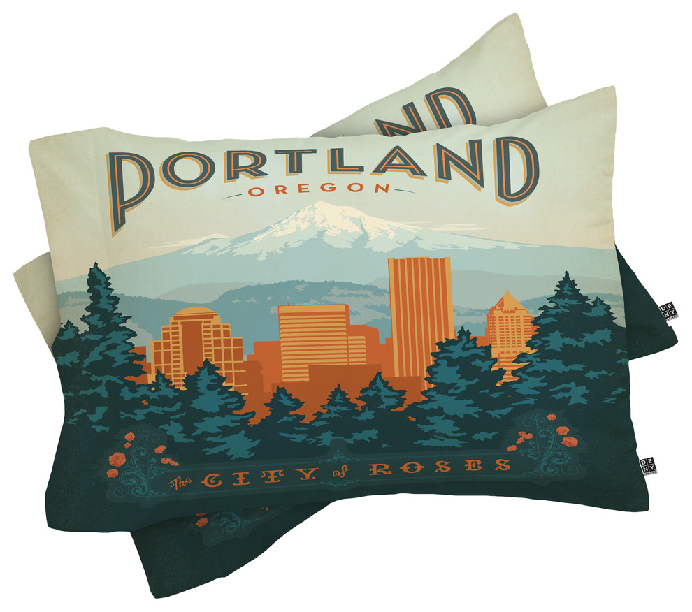 Deny Designs Anderson Design Group Portland Pillow Shams, Queen