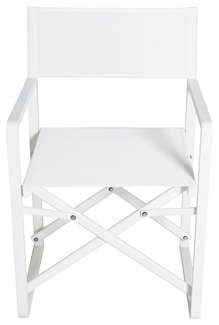 Sunset Directors Chairs, White, Set of 2