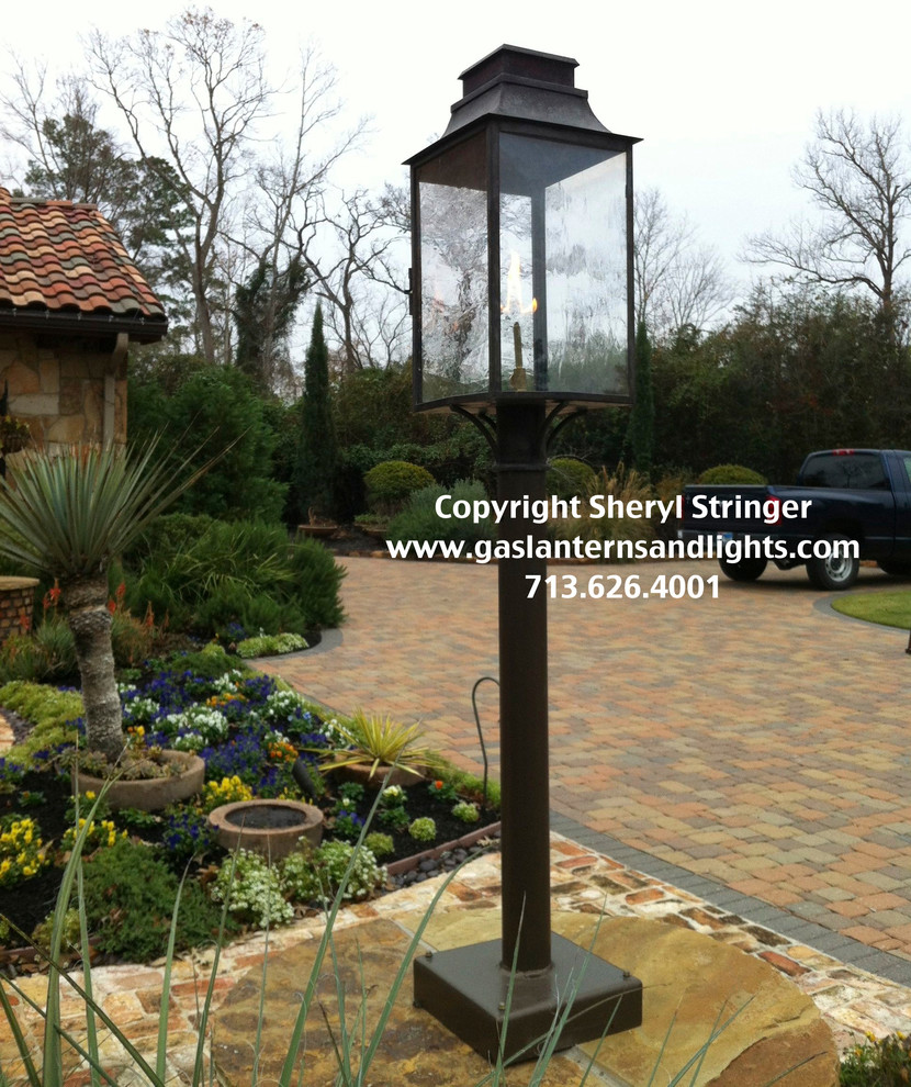 Square Post Mount Gas Lantern by Sheryl Stringer