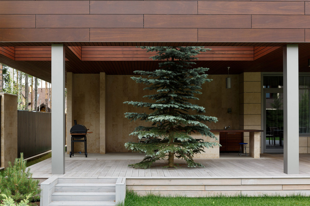 Коттедж с плоской кровлей