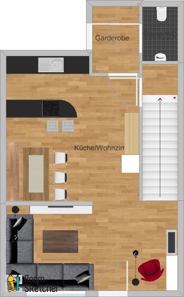 Offene küche und wohnzimmer