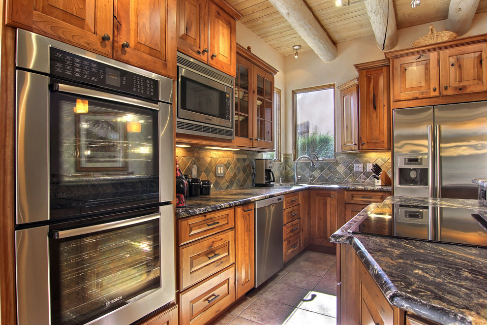 Mountain style kitchen photo in Albuquerque
