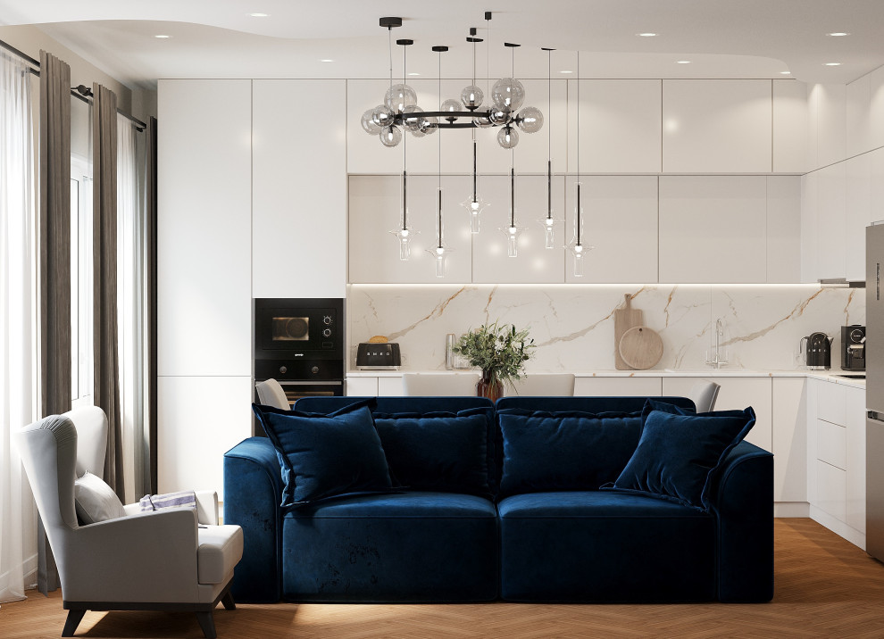 Дизайн-проект кухни-гостиной