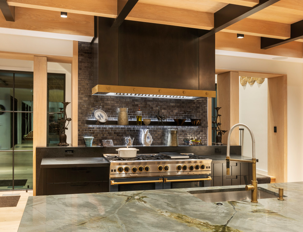 Inspiration for a transitional kitchen remodel in Boston