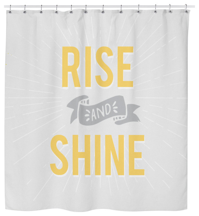 "Rise and Shine" Encouragement Shower Curtain
