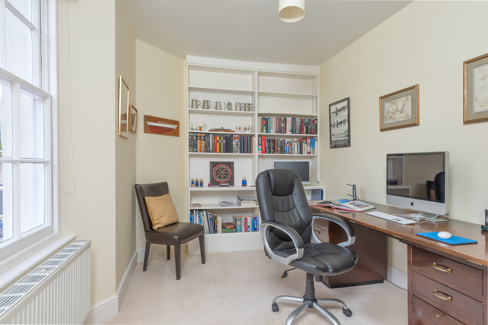 Example of a classic home office design in Other