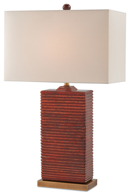 Currey Co 6912 Archer Red Ceramic Table Lamp Transitional Currey Co 6912 Archer Red Ceramic Table Lamp