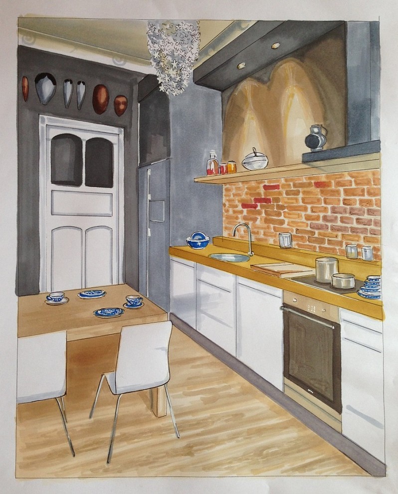 Интерьерные скетчи