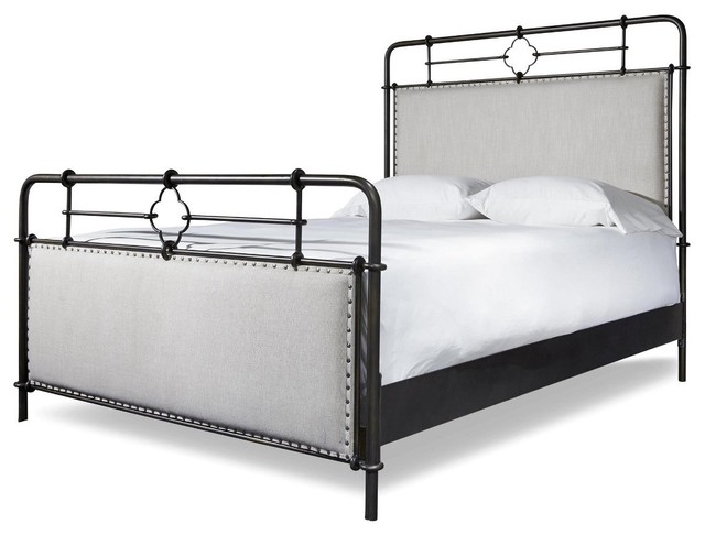paula deen home dogwood upholstered metal bed, rubbed bronze paula deen home dogwood upholstered metal bed, rubbed bronze
