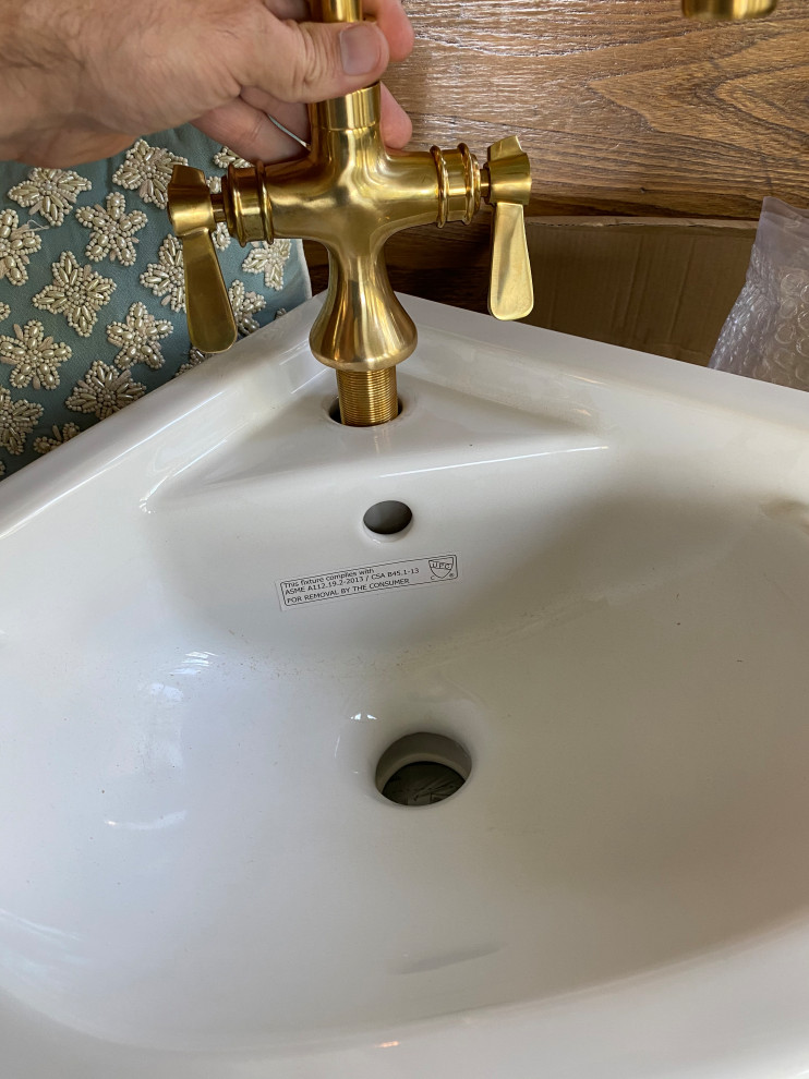 Spacer for faucet on sink?