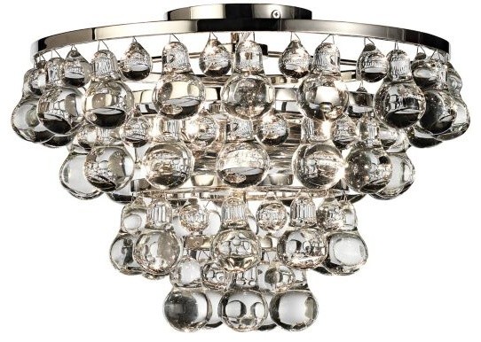 Bling Polished Nickel Clear Glass Robert Abbey Ceiling Light