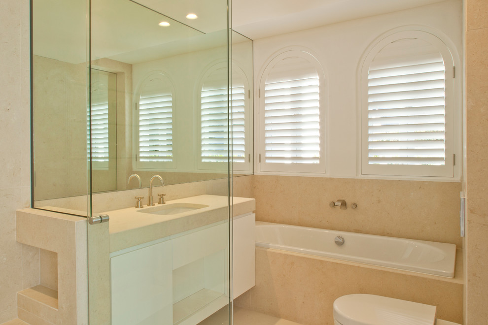 Photo of a mediterranean bathroom in Sydney.