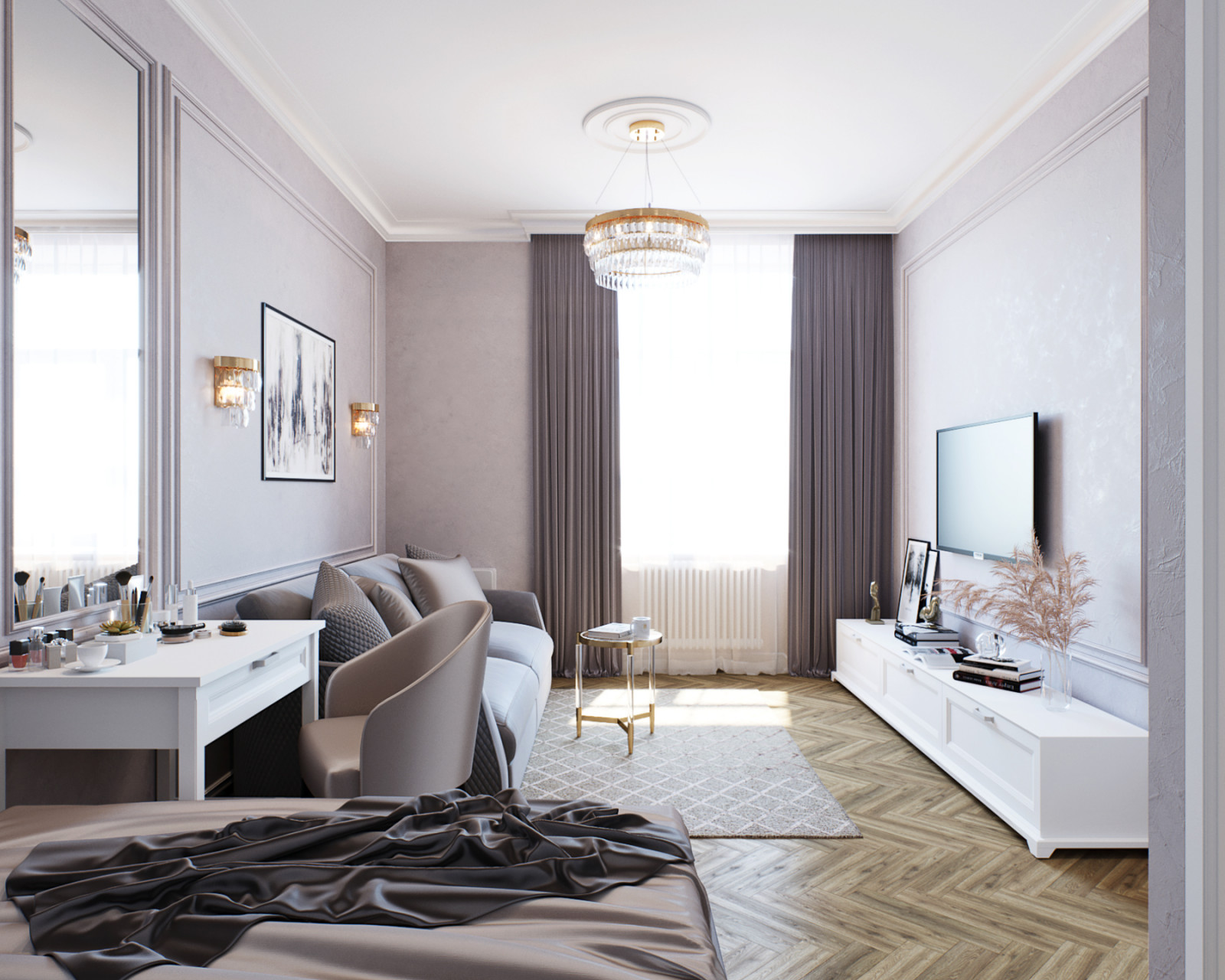 Дизайн однушки в сталинском доме в Москве