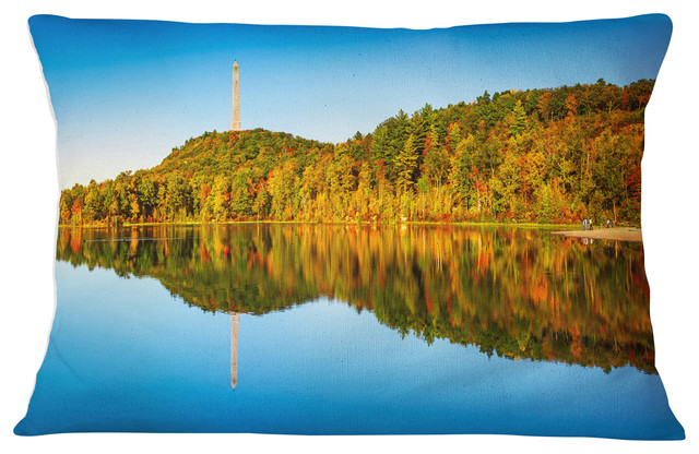 High Point War Veterans Monument Oversized Beach Throw Pillow Contemporary Decorative Pillows By Design Art Usa