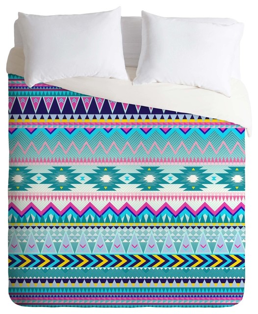 Deny Designs Iveta Abolina Tribal Teal Duvet Cover Contemporary Duvet Covers And Duvet Sets 2667