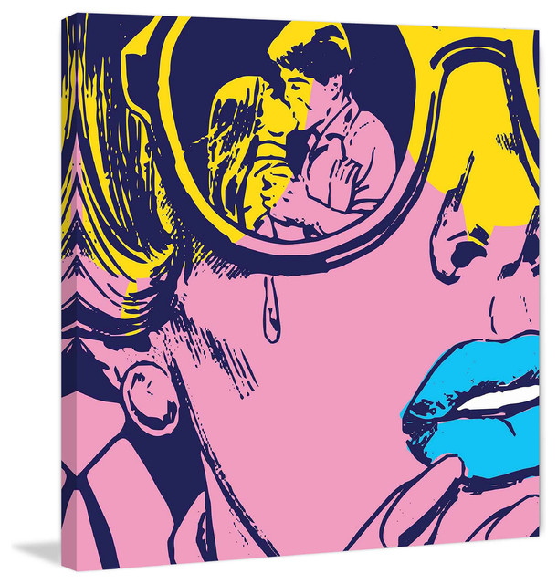 "Lost Love" Painting Print on Wrapped Canvas, 18x18 Contemporary