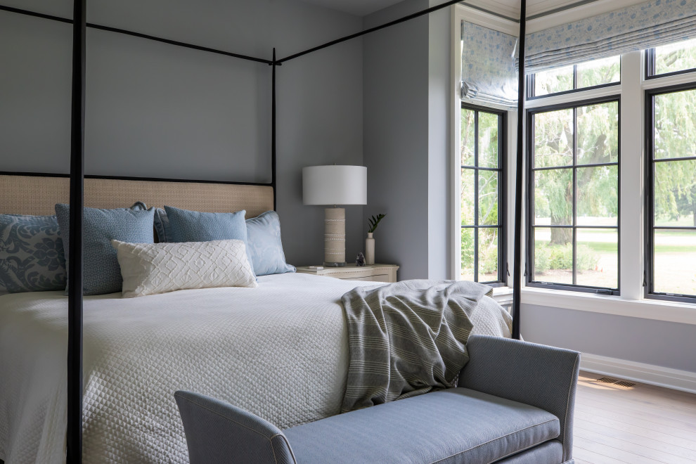 Inspiration for a transitional bedroom remodel in Chicago