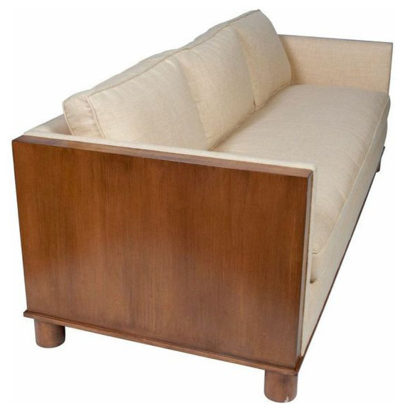 Wood Framed Silk Sofa - $7,170 Est. Retail - $2,868 on Chairish.com