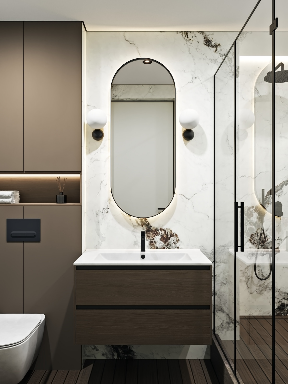 Дизайн интерьера квартиры в современном стиле в ЖК Шмитовский