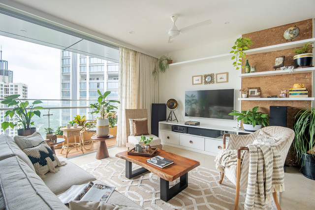 A White & Light Home exotisk-vardagsrum
